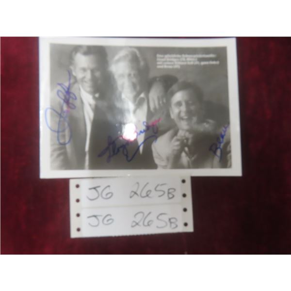 Jeff, Beau & Lloyd Bridges Signed 5" x 7" Photo Which is in German
