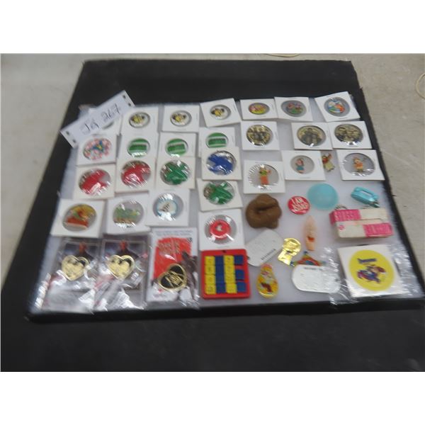 Showcase Included with Vintage Pinback Buttons, Star Wars & Collectible Buttons