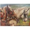 Image 3 : Well Done Wooden Framed Varethan Picture of 4 Horses 18.5" x 33"