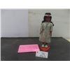 Image 1 : Carson Native Doll with a Baby on Her Back - Leather Dress & Stand Stamped Carlson - Write Up on
