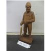 Image 1 : Well Known Carver George Beauegard Canadian Folk Artist - Wooden Carving of an Old Man - Carved