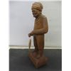Image 5 : Well Known Carver George Beauegard Canadian Folk Artist - Wooden Carving of an Old Man - Carved