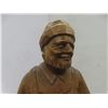 Image 8 : Well Known Carver George Beauegard Canadian Folk Artist - Wooden Carving of an Old Man - Carved