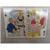 Image 10 : 2 Vintage Pin-Up Girl Playing Cards in a Case - Artist D'Amario - Set of Playing Cards with Jokes