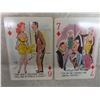 Image 11 : 2 Vintage Pin-Up Girl Playing Cards in a Case - Artist D'Amario - Set of Playing Cards with Jokes