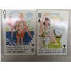 Image 9 : 2 Vintage Pin-Up Girl Playing Cards in a Case - Artist D'Amario - Set of Playing Cards with Jokes