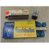 Image 3 : 2 Vintage Kodak Instamatic Cameras: X-15 & 104 - Film & Flashbulbs in a Leather Case