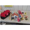 Image 1 : Husky Tool Bag, Hand Tools, Adjustable Wrench, Cutters, Pliers, Tape Measure, Utility Knife Plus