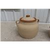Image 5 : 2 Stoneware Bean Crocks, Western and Crown