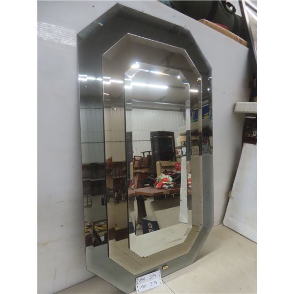 Triple Colour Bevelled Mirror 40" x 34" (Small Chip at Top)