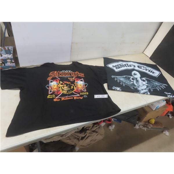 Sturgis 65 Annual T-Shirt Sz 3XL & Motley Crue Banner 26" x 41"