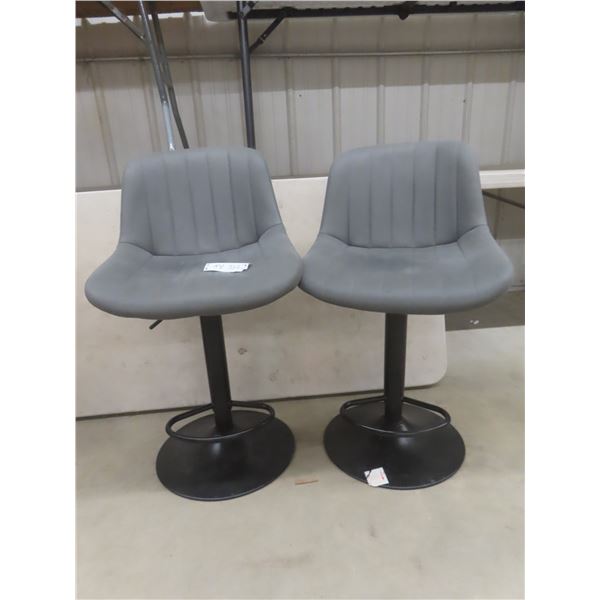 2 Upholstered Swivel Stools