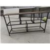 Image 10 : Rustic & Metal Lift Up Coffee Table 21" x 40" x 22" & Matching Table/Shelf Unit 21" x 40" x 12" -