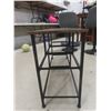 Image 11 : Rustic & Metal Lift Up Coffee Table 21" x 40" x 22" & Matching Table/Shelf Unit 21" x 40" x 12" -