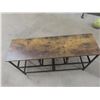 Image 14 : Rustic & Metal Lift Up Coffee Table 21" x 40" x 22" & Matching Table/Shelf Unit 21" x 40" x 12" -