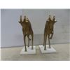 Image 2 : 2 Mounted Bull Statues 14" Tall