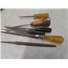 Image 9 : Metal Toolbox w/ Files, Pliers, Manual Hand Drill, Stapler, Hack Saw, Bug Sprayer w/ Glass Bottle