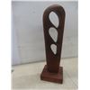 Image 7 : Wood Sculpture 22" Tall, 2 Trays