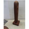 Image 8 : Wood Sculpture 22" Tall, 2 Trays