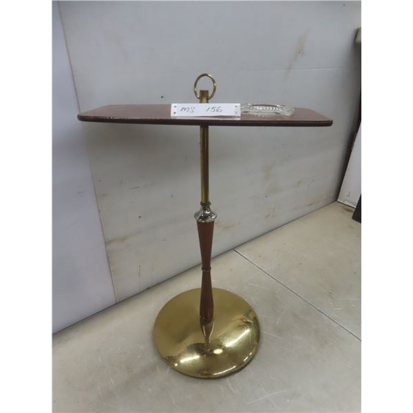 Vintage Mid Century Side Table w/ Built In Ashtray 22" Tall