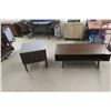 Image 1 : Ashley Kisper Mid-Century Coffee Table & End Table – Dark Brown – Like New