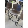 Image 3 : Ashley Centair Upholstered Bar Stools – Dark Brown – Set of 3