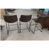 Image 5 : Ashley Centair Upholstered Bar Stools – Dark Brown – Set of 3