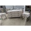 Image 1 : Ashley Socalle Dresser & 2 Matching Nightstands – Light Bright Finish – Like New
