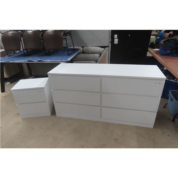 Ashley Onita White Double Dresser & Nightstand – Clean Modern Style