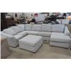 Image 1 : Ashley Koralynne Sectional Sofa with Chaise & Ottoman – Stone – Like New