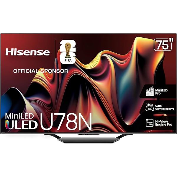 Hisense 75" 4K Google Smart TV – HDR10+, 144 Hz – With Stand – Like New