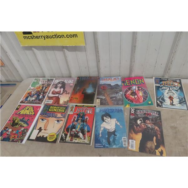 12 Comics: Storm Quest, Justice, Hellblazer Plus