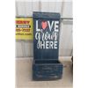 Image 2 : Wood Planter with Message, Stepper/Plant Stand