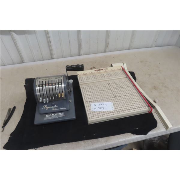 Paper Cutter & Paymaster Cheque Printer