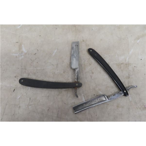 2 Straight Blade Razors