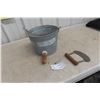 Image 1 : Calf Milk Feed Pail and Hide Scraper