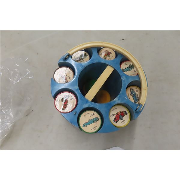 Vintage Jello Discs/Wheels Automobile w/ Rack