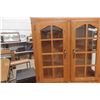 Image 4 : Oak China Cabinet Lights Up 2 Piece 72" x 40" x 17-1/2"