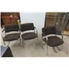 Image 1 : 3 Waiting Room Chrome Frame Chairs