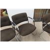 Image 3 : 3 Waiting Room Chrome Frame Chairs