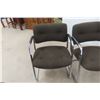 Image 4 : 3 Waiting Room Chrome Frame Chairs