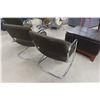 Image 5 : 3 Waiting Room Chrome Frame Chairs