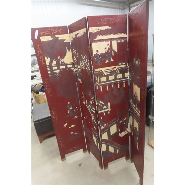 Oriental 4 Section Room Divider 64" x 72"