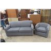 Image 1 : Couch/Hide-a-Bed & Matching Swivel Armchair 72" Wide