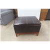 Image 1 : Ottoman with Hinged Top for Storage 19" x 23" x 24"
