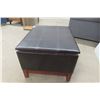 Image 3 : Ottoman with Hinged Top for Storage 19" x 23" x 24"