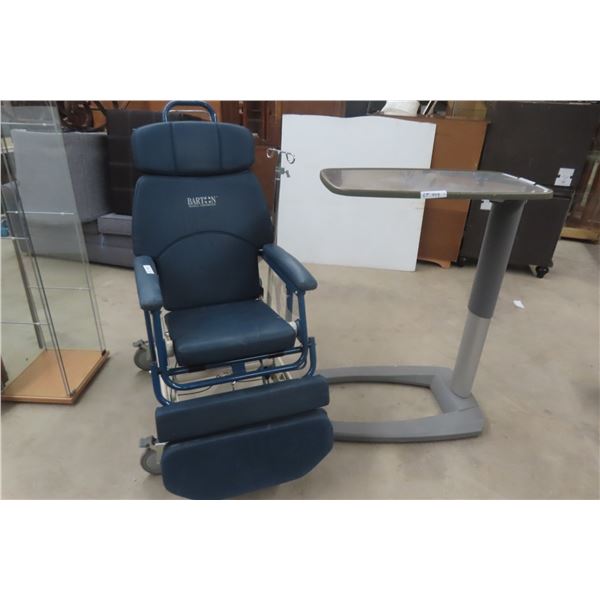 Briton Medical Rolling Adjustable Chair & Rolling Table