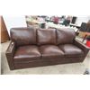 Image 1 : Leather/Leather Style Couch 88"