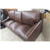 Image 3 : Leather/Leather Style Couch 88"