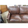 Image 5 : Leather/Leather Style Couch 88"